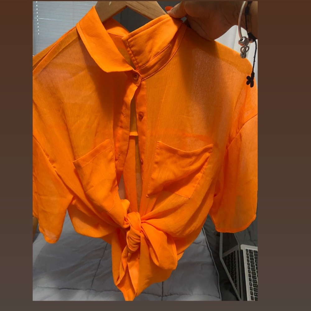 Orange blouse